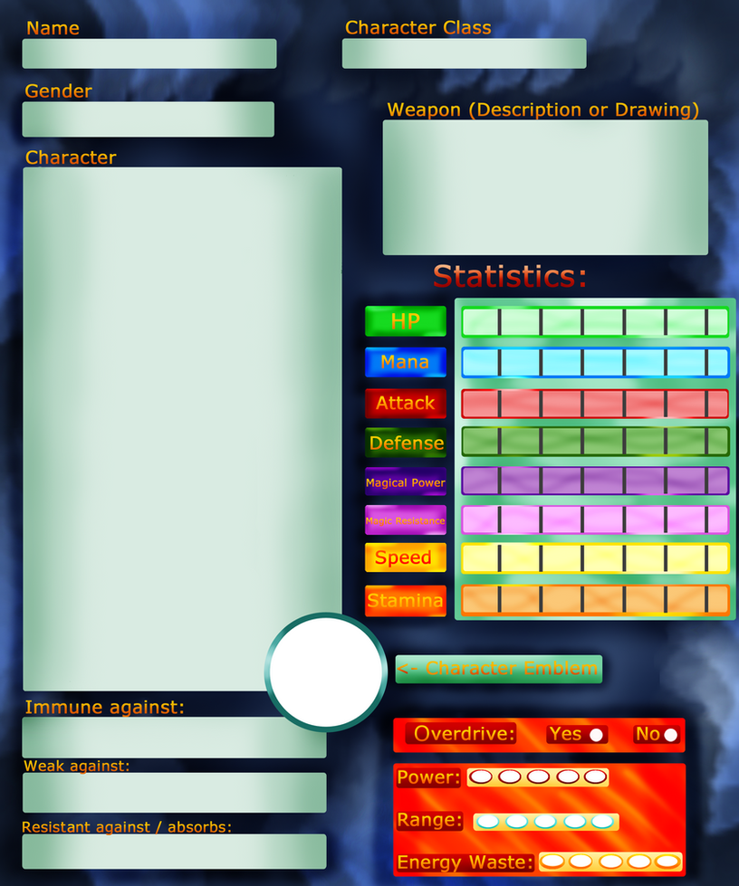Character Statchat Charakter Stats Meme by Vivi-Bluefire on DeviantArt