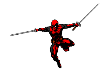 Deadpool sketch inked by JarOfComics Colored