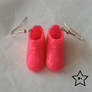 Pink barbie sneaker earrings