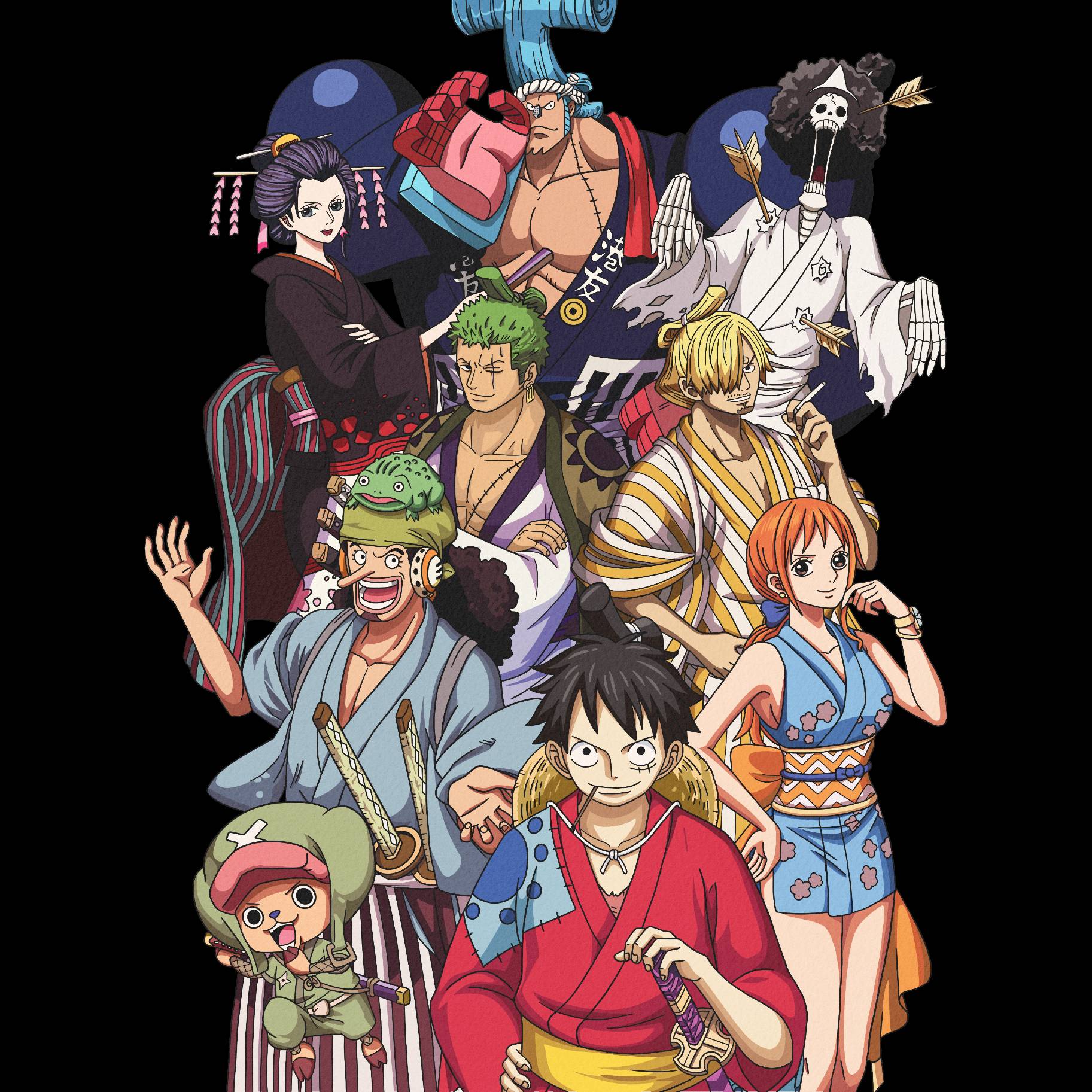 Straw Hat Pirates Character Design for Wano