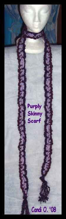 Purply Springtime Skinny Scarf