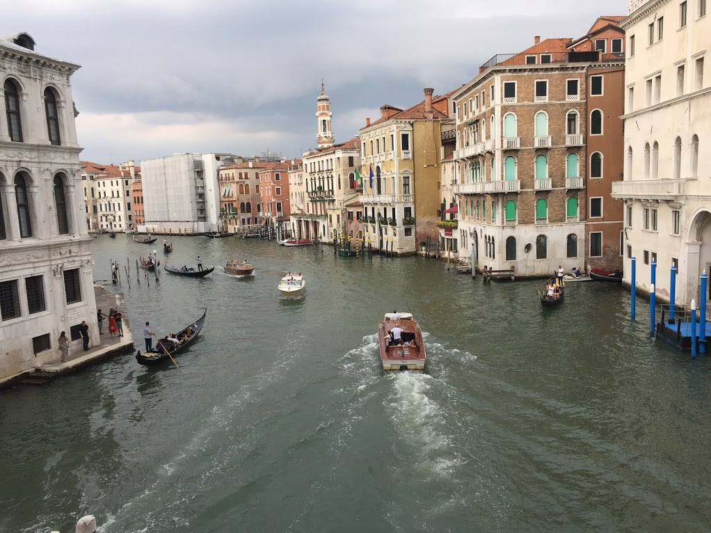 The grand canal in Venice