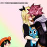 Fairy Tail - Natsu. Happy , Asuka and Lucy