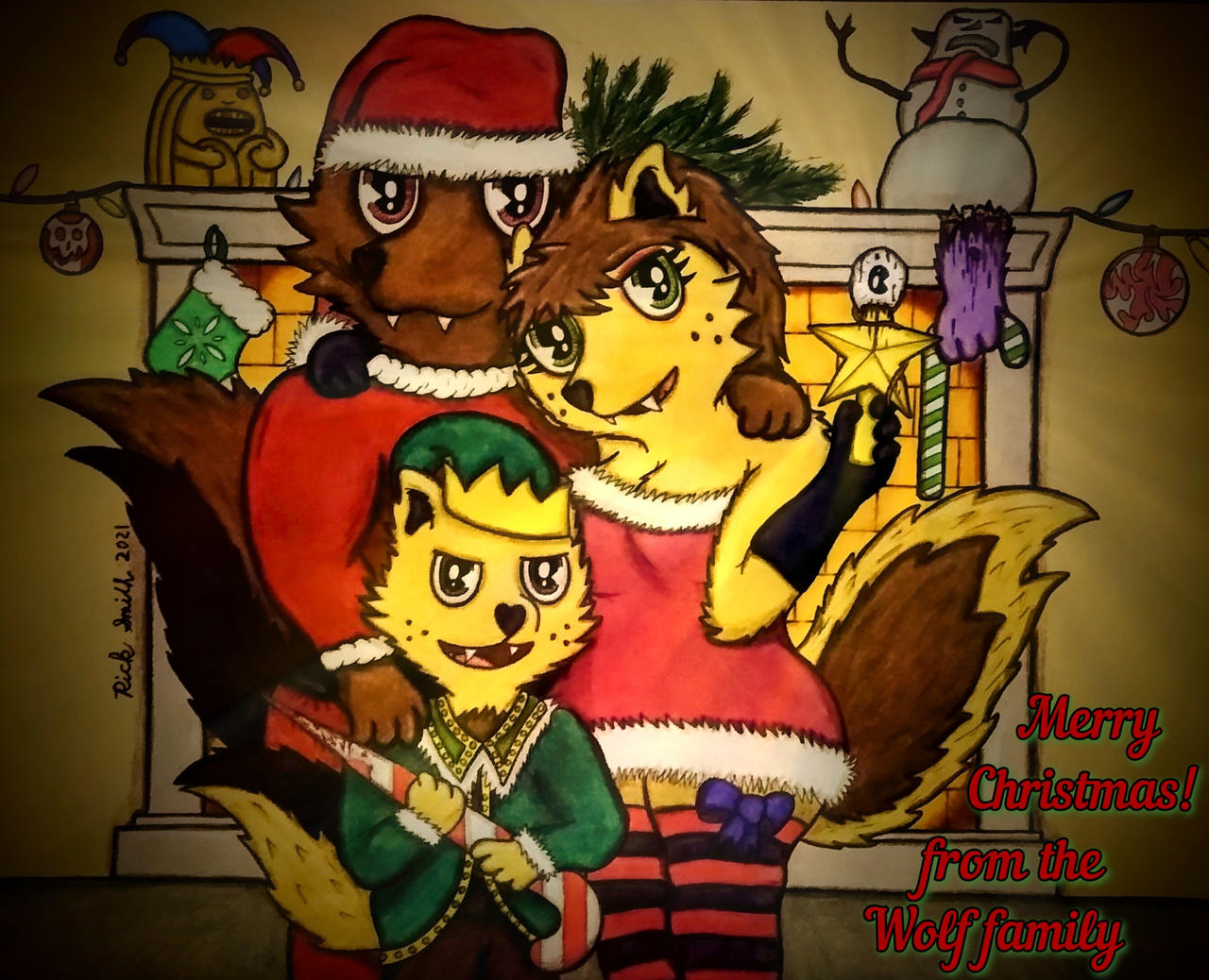 Merry Christmas from my HTF OC family, 2021 by BigRickSmith on DeviantArt