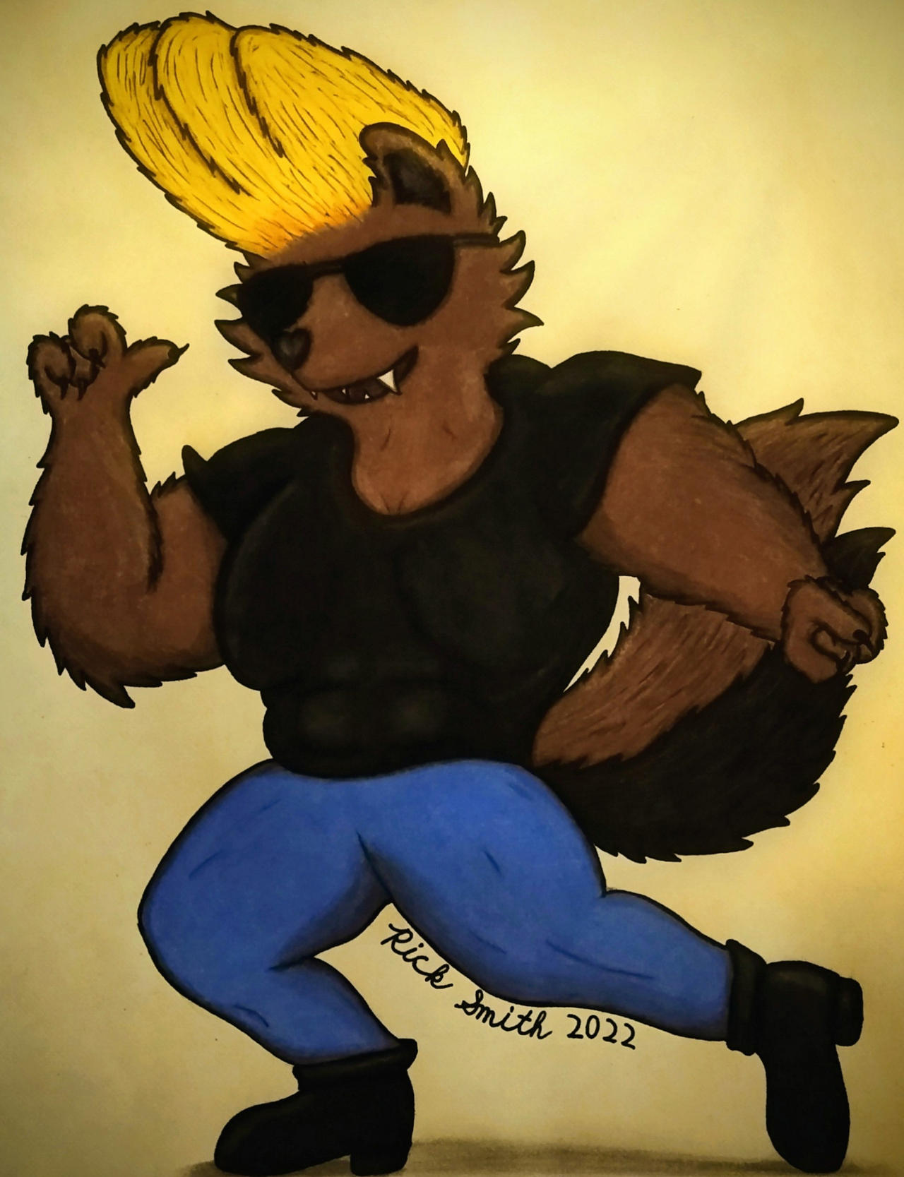 Winston as Johnny Bravo (Halloween cosplay) by BigRickSmith on DeviantArt