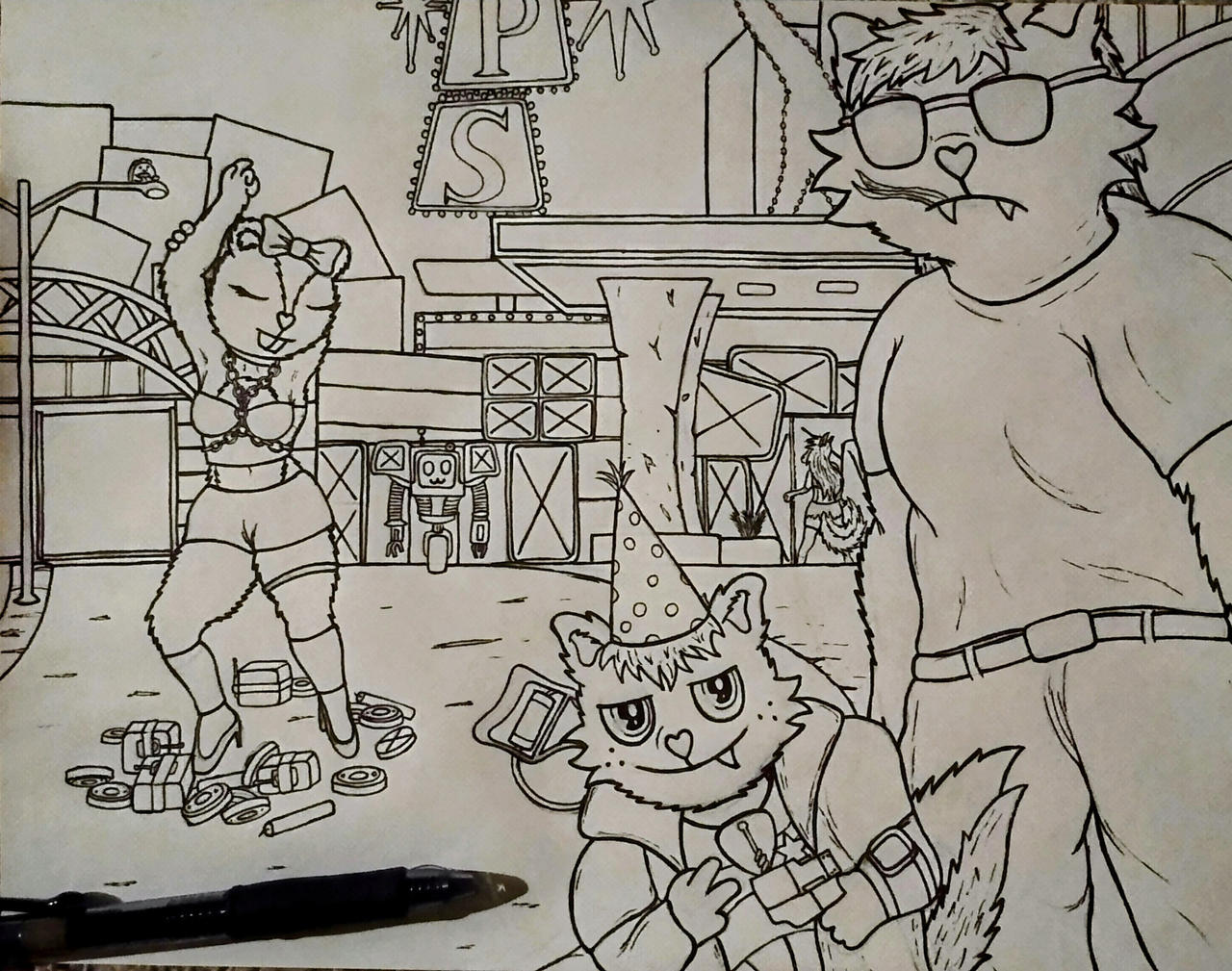 FNV: HTF anthro edition, WIP(lineart) by BigRickSmith on DeviantArt