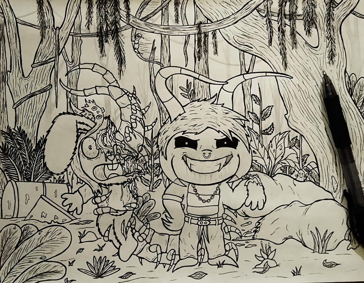 Welcome to the jungle,WIP(lineart) by BigRickSmith on DeviantArt