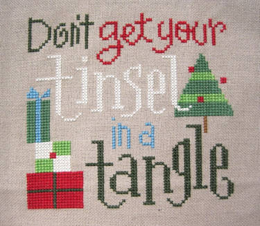 Don't Get Your Tinsel in a Tangle - Cross Stitch