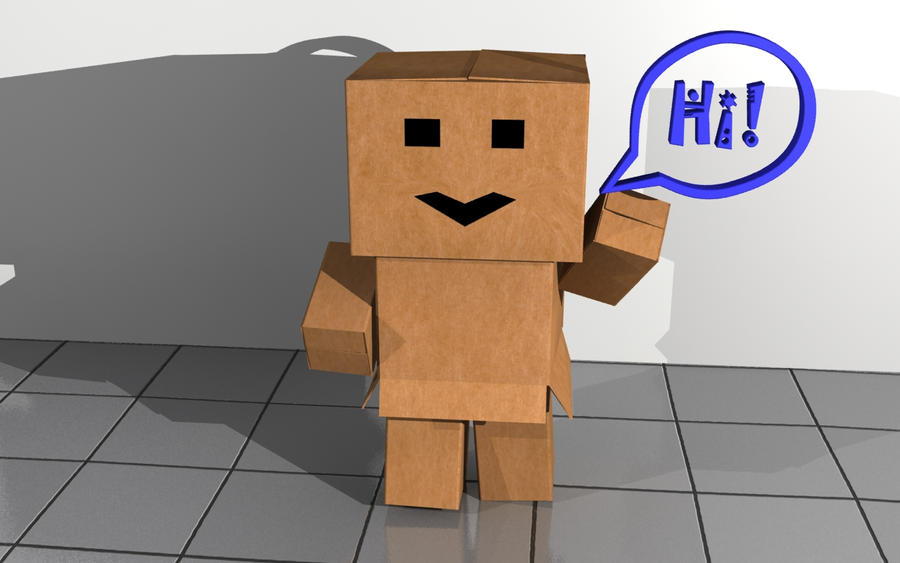 Cardboard BoxMan by 3Ddrummer on DeviantArt