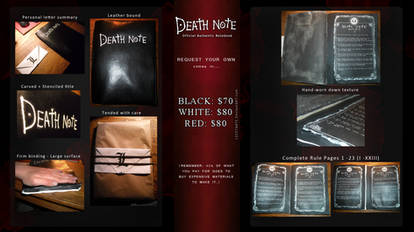 Death Note NOTEBOOK $70