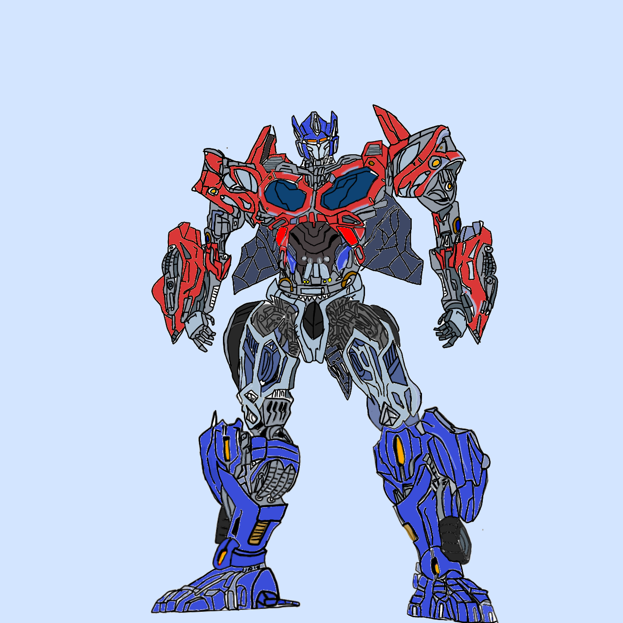 orange eye G1 colour protoform Optimus prime movie by risingarmour250 ...