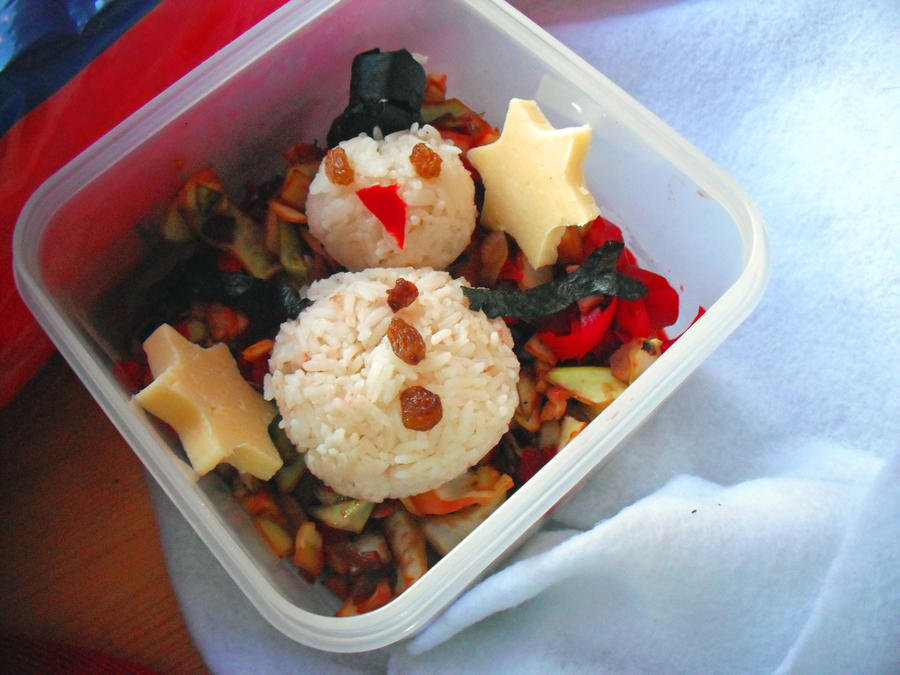 Snowman bento