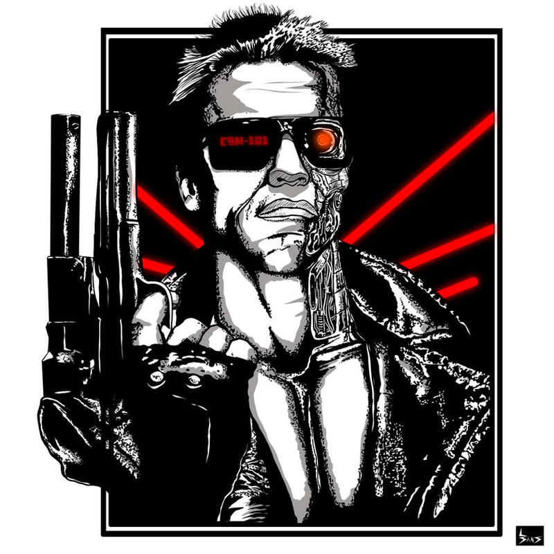 Arnold Alois Schwarzenegger Terminator portrait by LeandroSans on ...