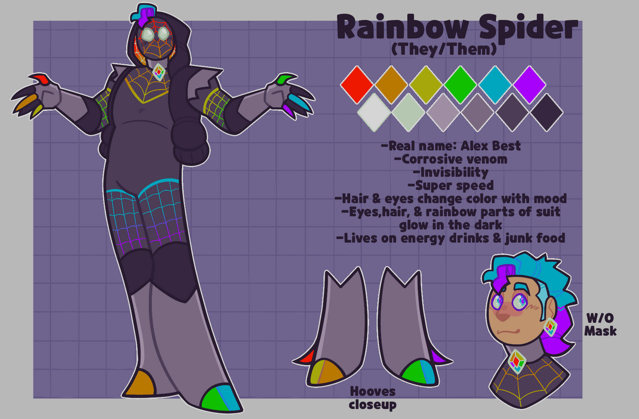 Rainbow Spider Reference by crisis-arts on DeviantArt