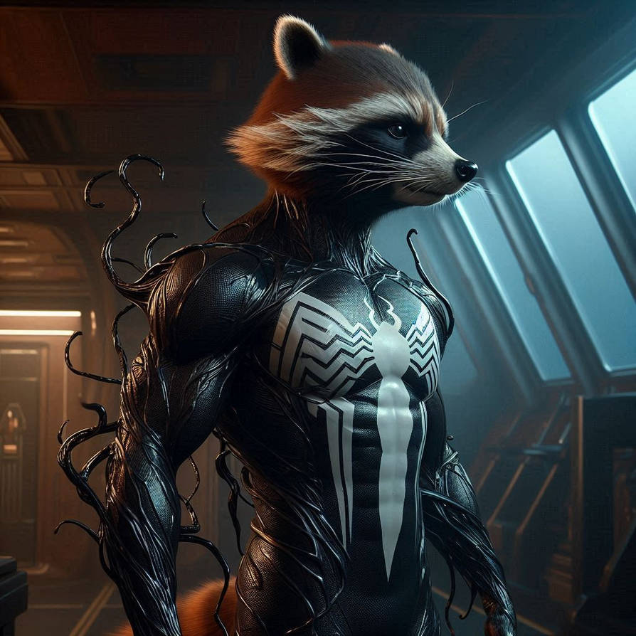 Rocket - Venom suit (171) by SymbioteAI on DeviantArt