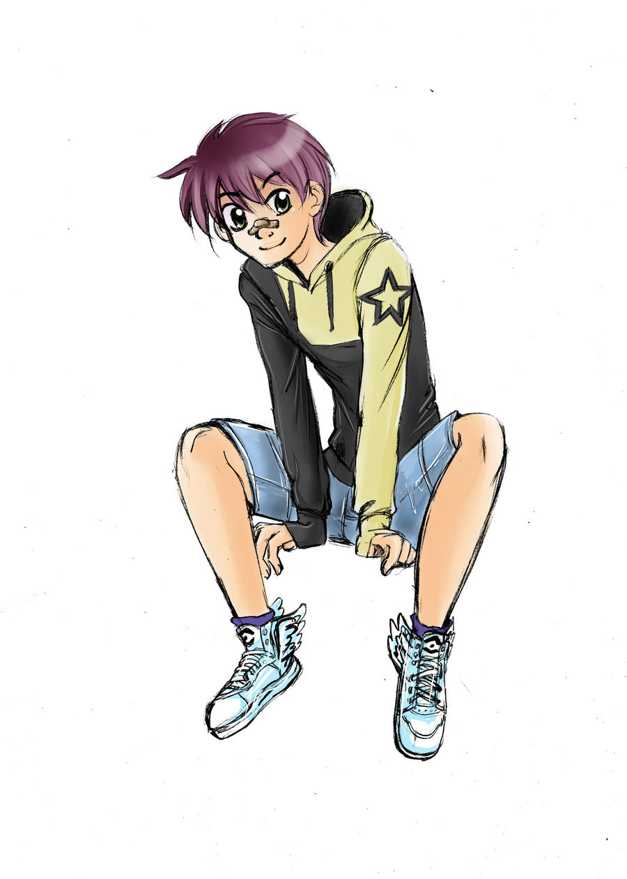 boy sketch coloured
