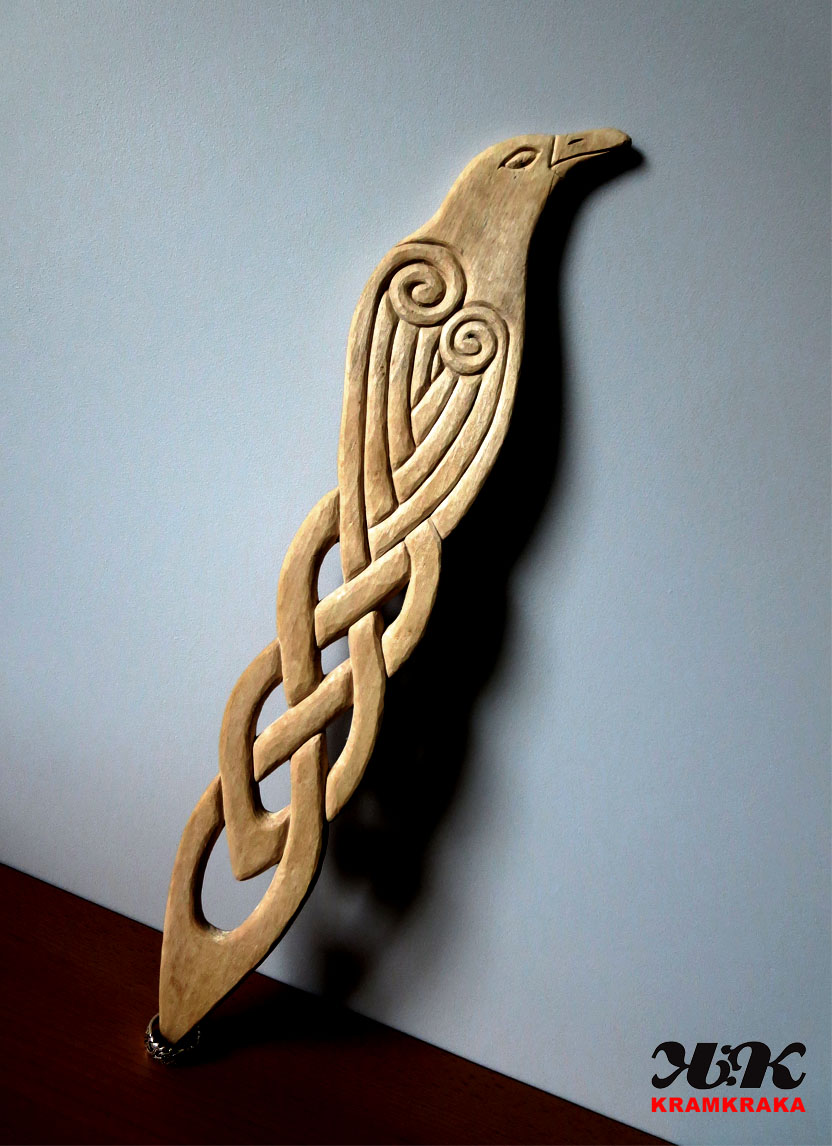 The Raven - vikings style of poplar wood