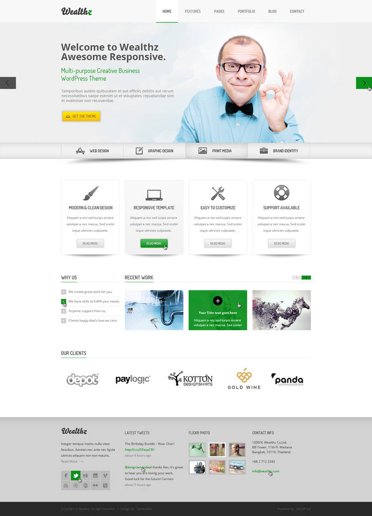 Wealth PSD template by tendosk8er