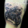 3D Motorcycle Tattoo