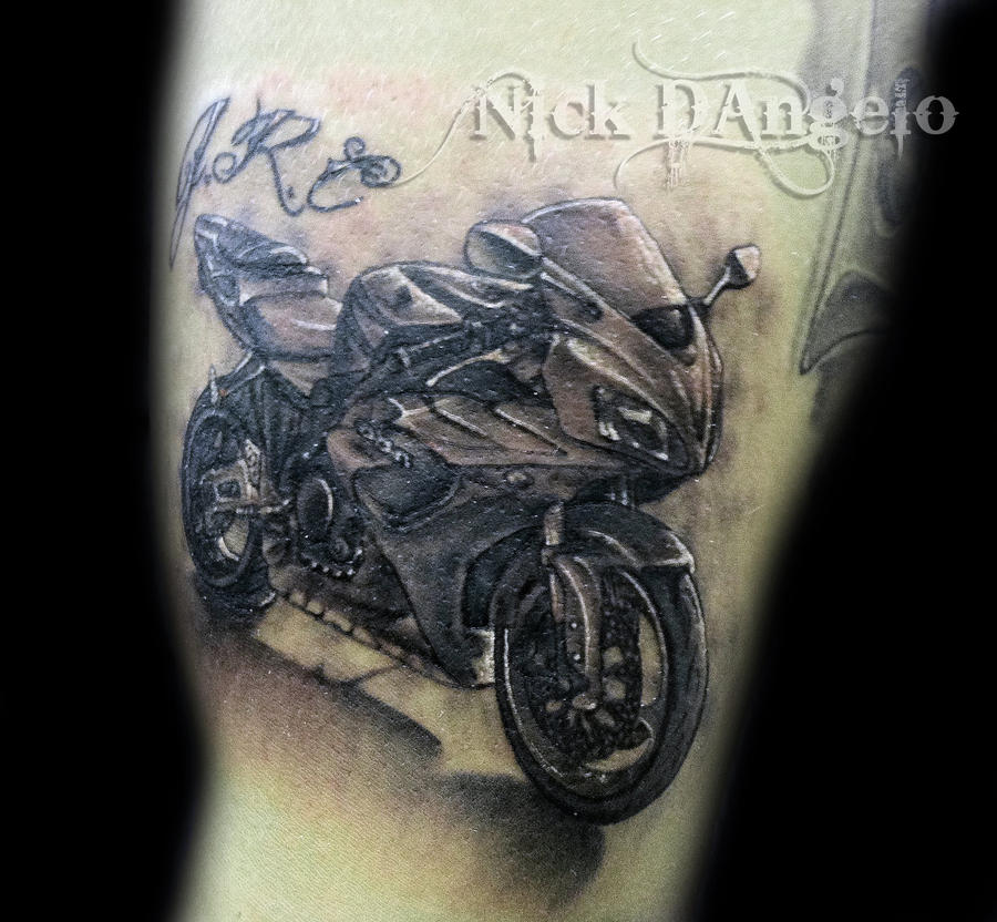 3D Motorcycle Tattoo