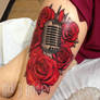 Microphone and Roses Tattoo