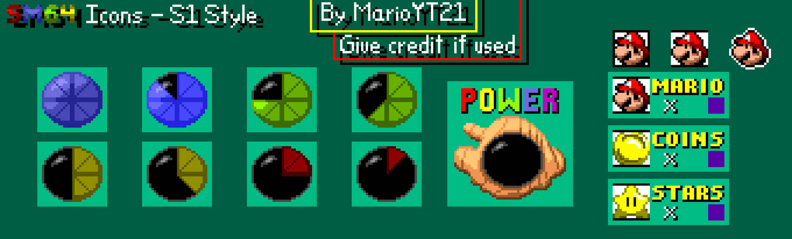 SM64 HUD - S1 Style by MarioYT21 on DeviantArt