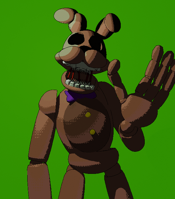 16 Bit Springbonnie Fnaf Itp Bonnie Waving 16 Bit by messtalesans on DeviantArt