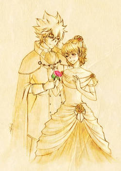 Giotto Vongola I and Nozomi Vongola XI