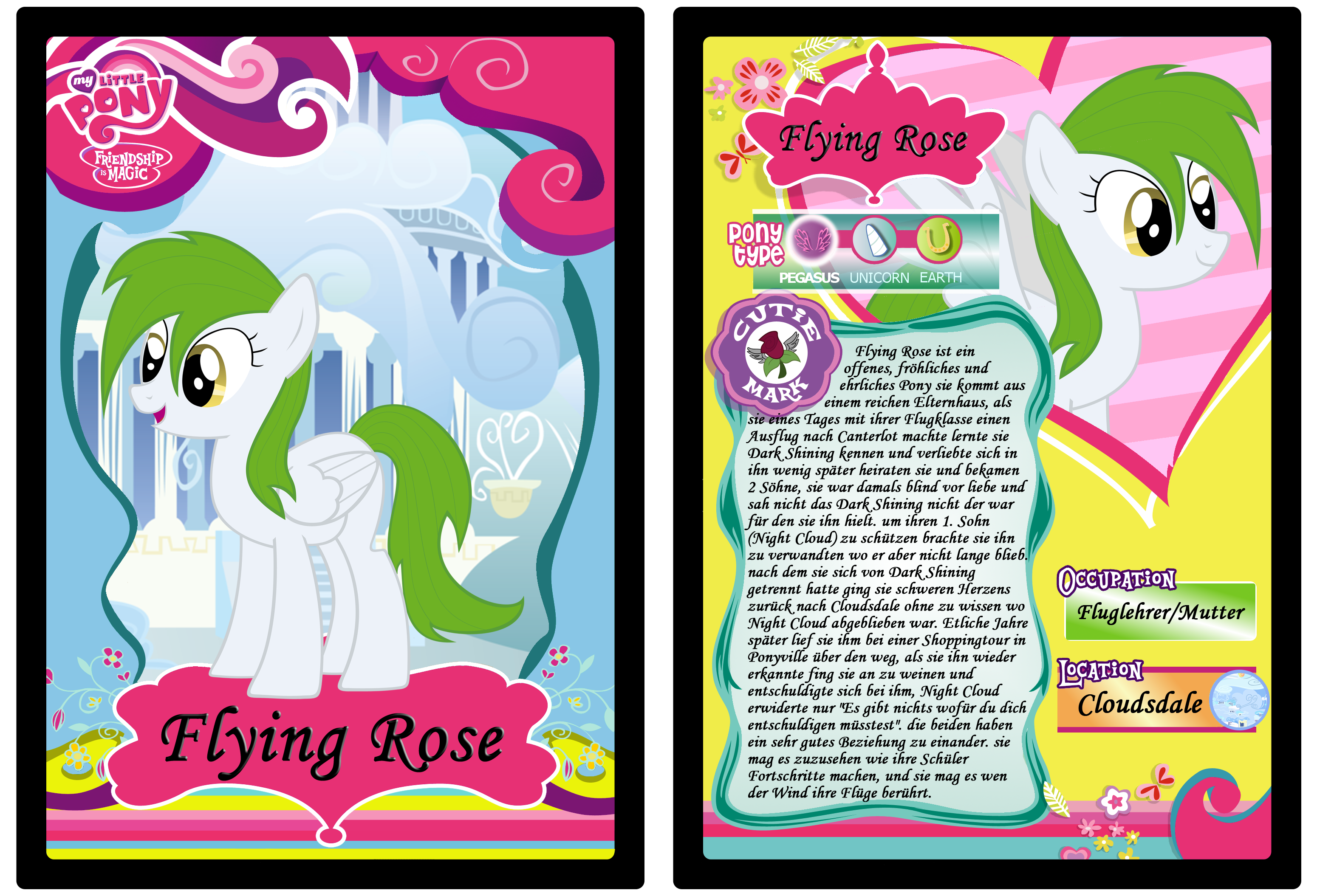 Flying Rose Trading card German