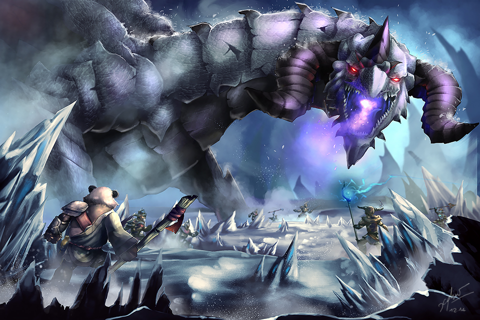 Icy Dragon- BG drawn for game