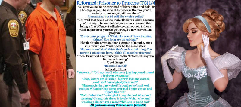 Reformed: Prisoner to Princess (TG Caption) 1/4