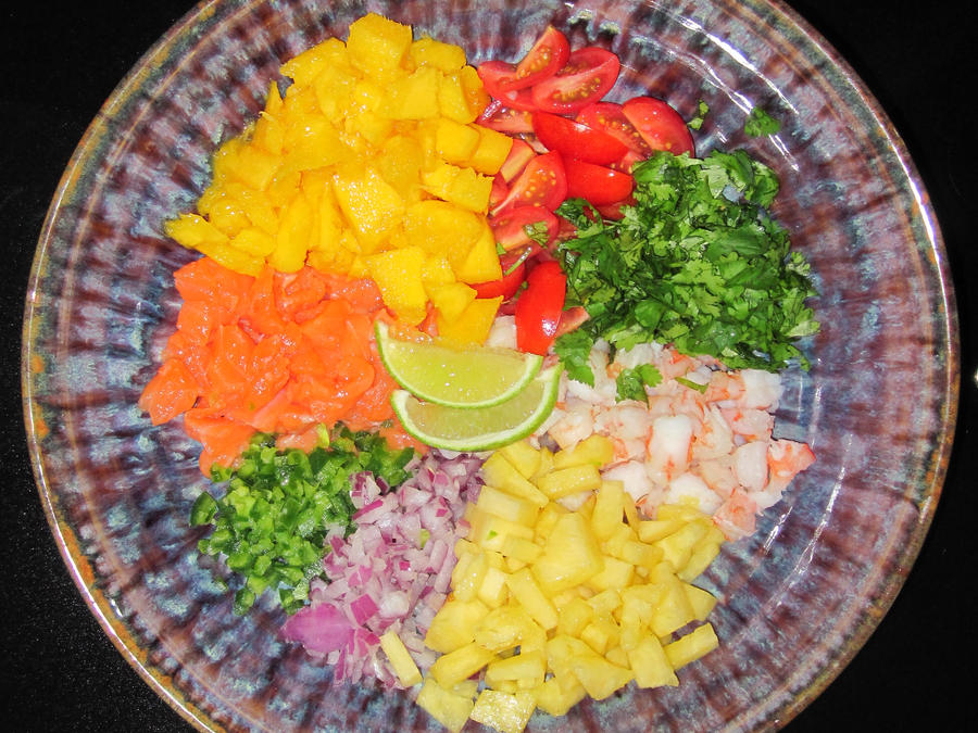 colorful ceviche