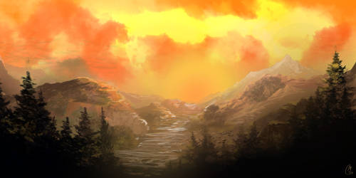 SUNSET SPEEDPAINT