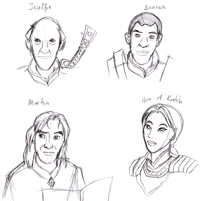 Oblivion Characters Sketch