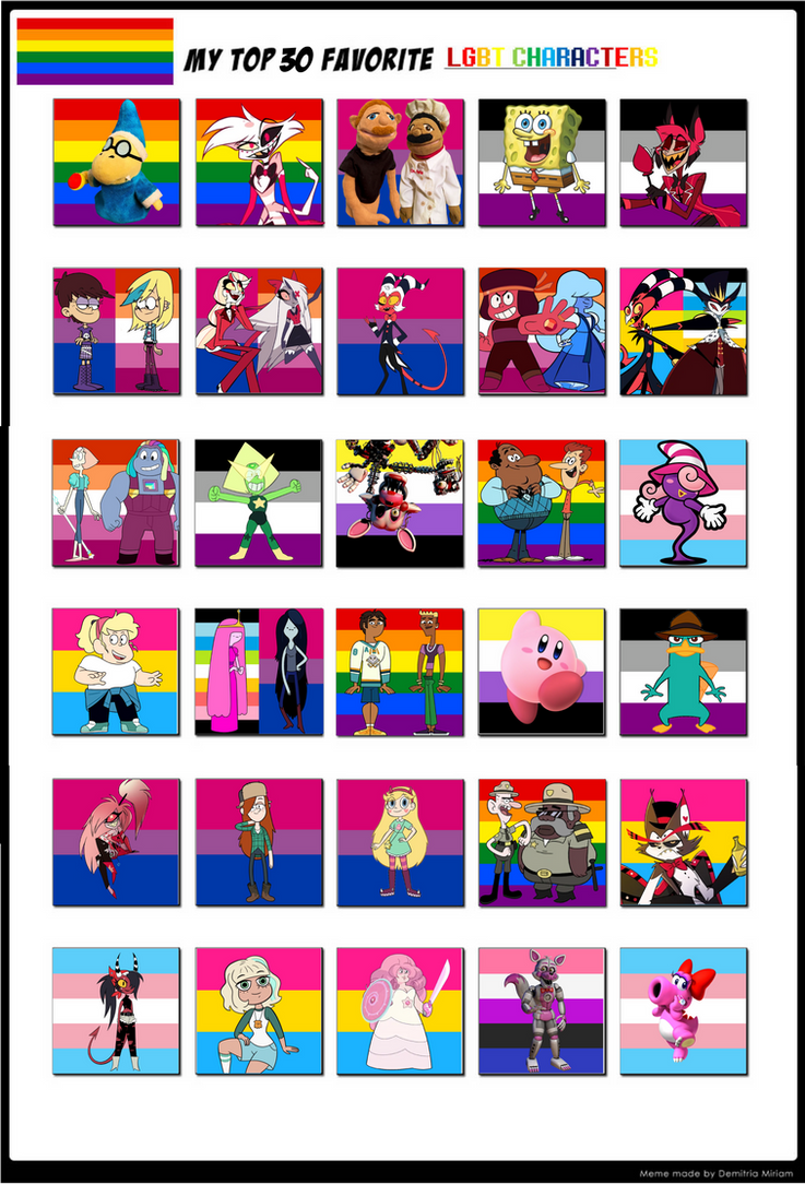 My Top 30 Favorite LGBT Characters by DakotaxAnimations on DeviantArt