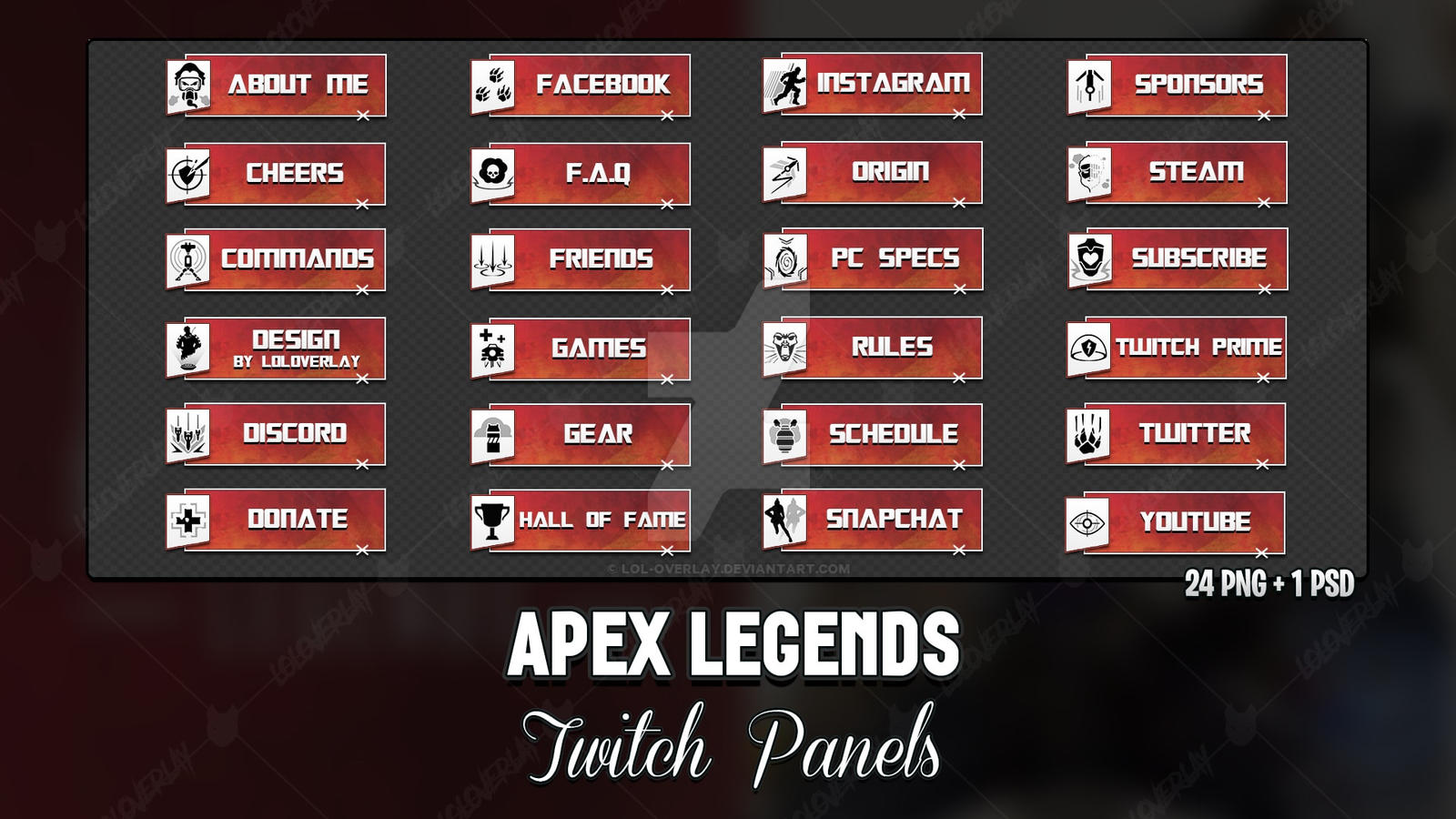 Apex Legends Twitch Panels By Lol Overlay On Deviantart