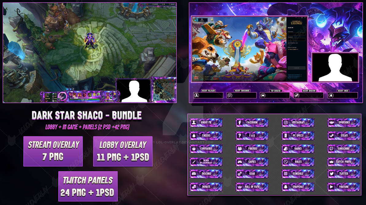 Dark Star Shaco - Bundle by LoL-Overlay on DeviantArt