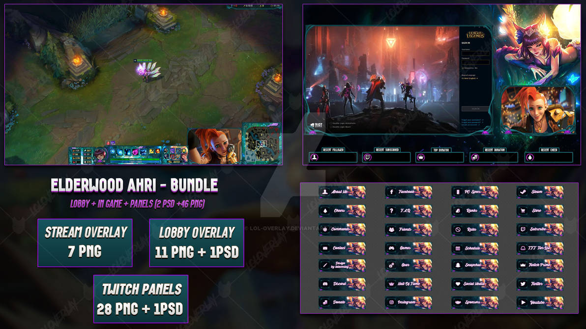 Elderwood Ahri - Bundle Pack by LoL-Overlay on DeviantArt