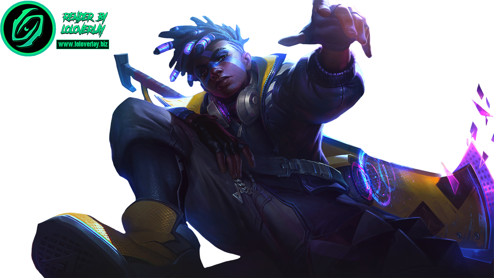 True Damage Ekko - Render by LoL-Overlay on DeviantArt