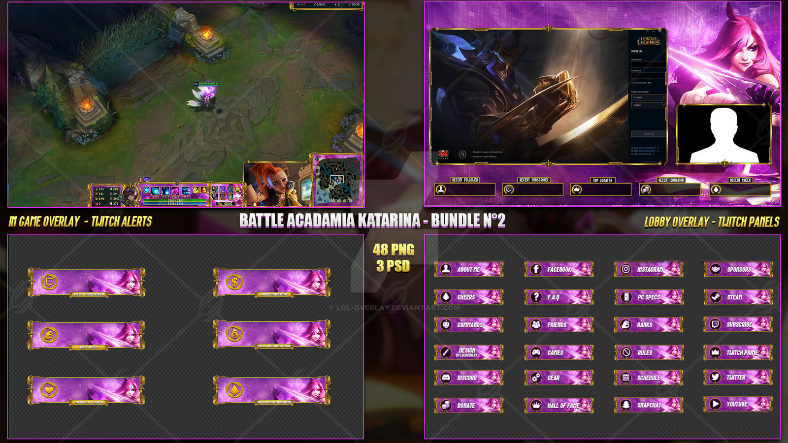 Twitch League of Legends Overlay - JUST CHATTING 2 by Alenarya on
