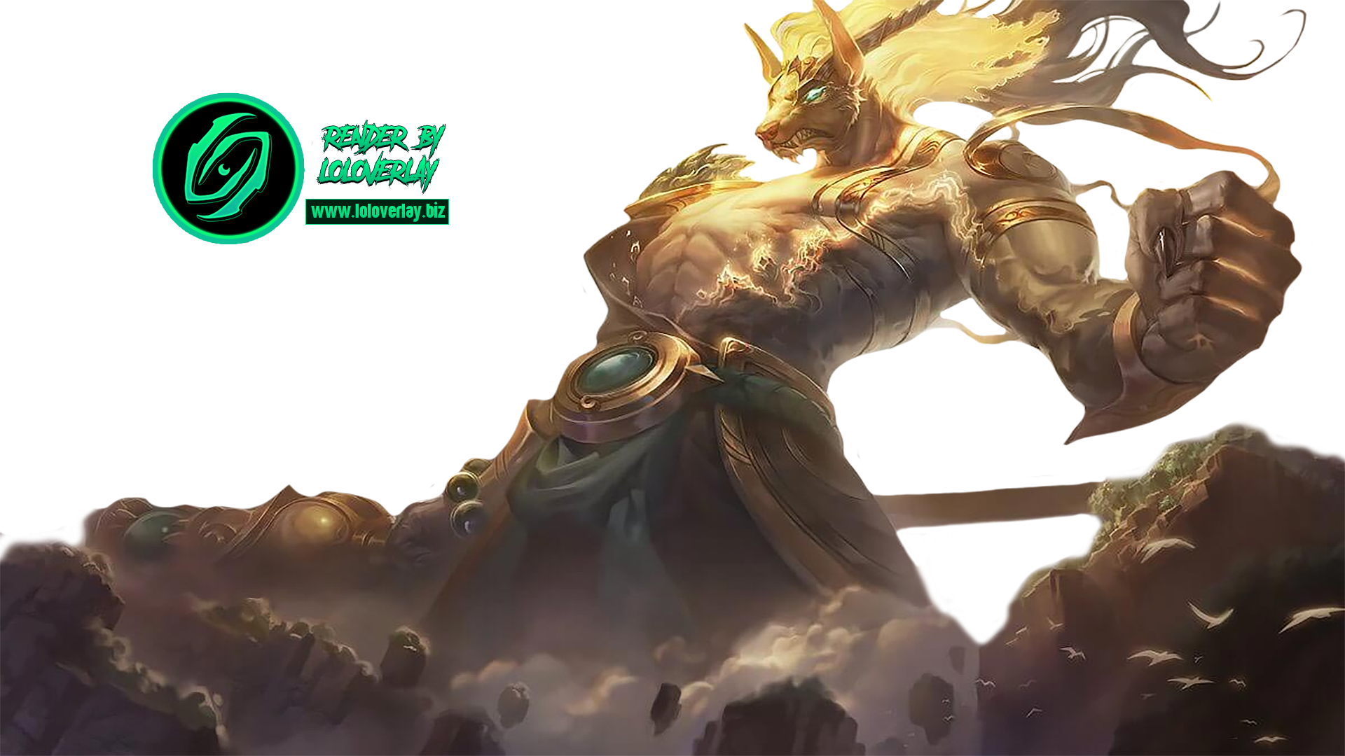 Lunar Guardian Nasus - Render by LoL-Overlay on DeviantArt