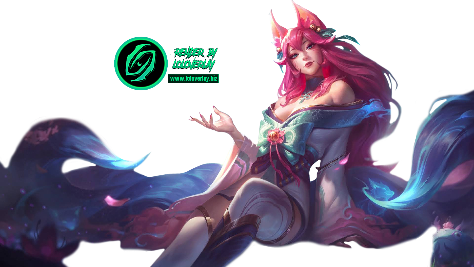 Spirit Blossom Ahri Render (League of Legends) by LoLOverlay on