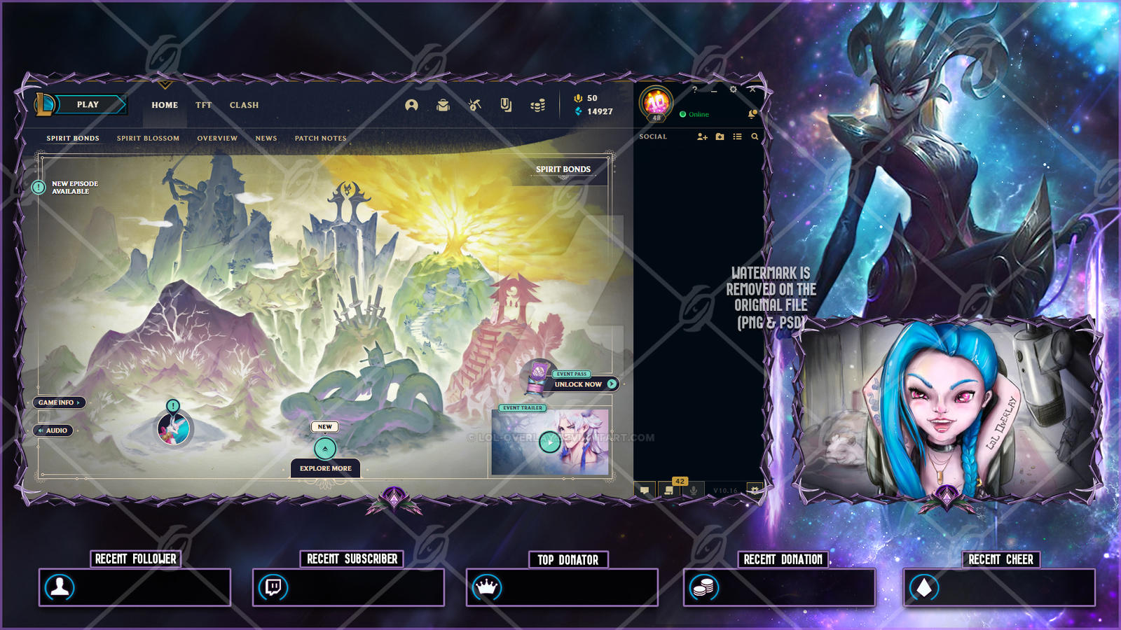 Cosmic Illaoi - Lobby Overlay (League of Legends) by LoL-Overlay