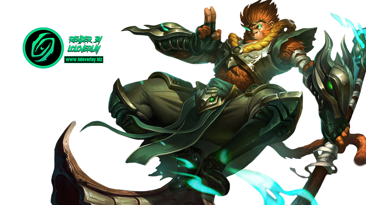 Jade Dragon Wukong - Render (League of Legends) by LoL-Overlay on
