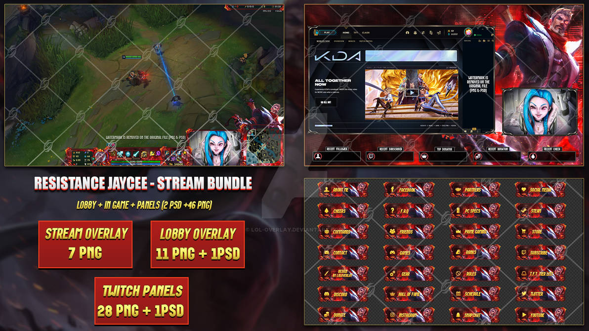Resistance Jayce - Bundle (League of Legends) by LoL-Overlay on DeviantArt