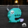 My Little Tea Rex Perler Hama Beads Necklace