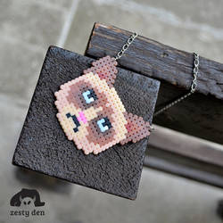 Grumpy cat perler hama beads necklace