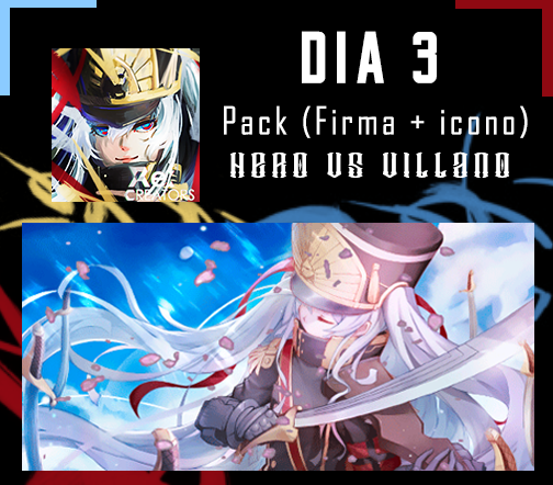 [Dia 3] Pack (Firma + icono) Hero vs Villano