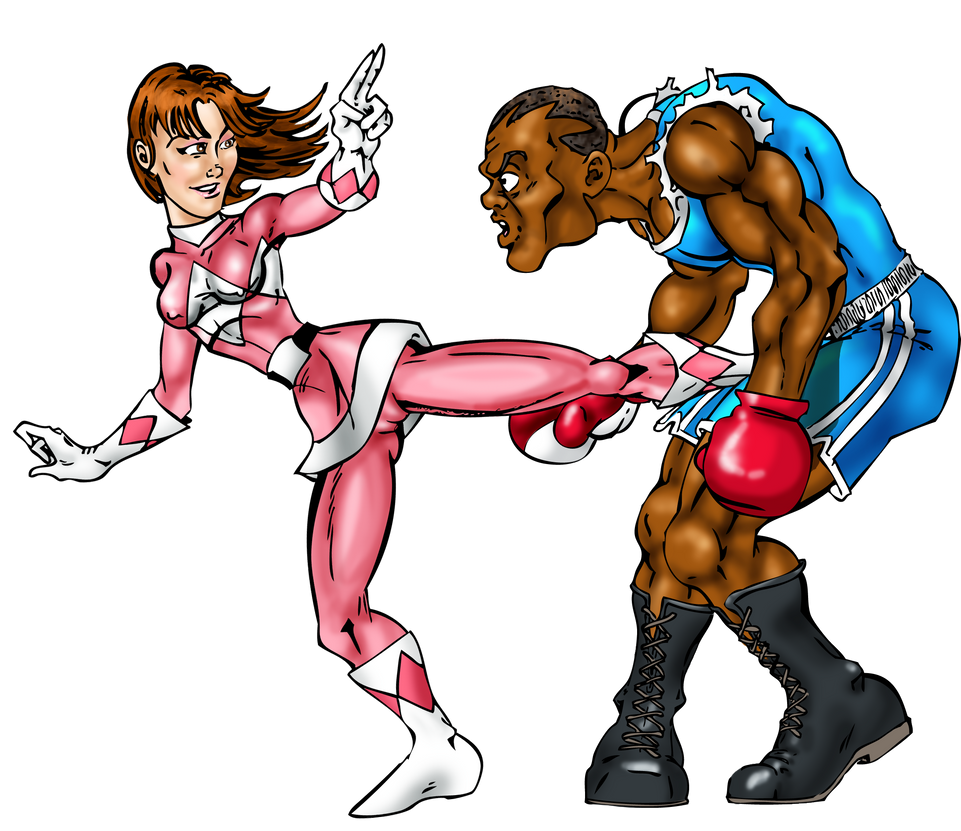 Pink Ranger vs Balrog by Toadman005 on DeviantArt 