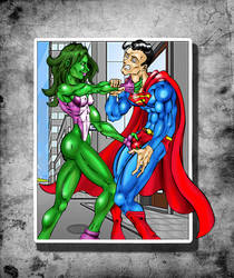 Get A Grip: She Hulk vs Superman by Toadman005